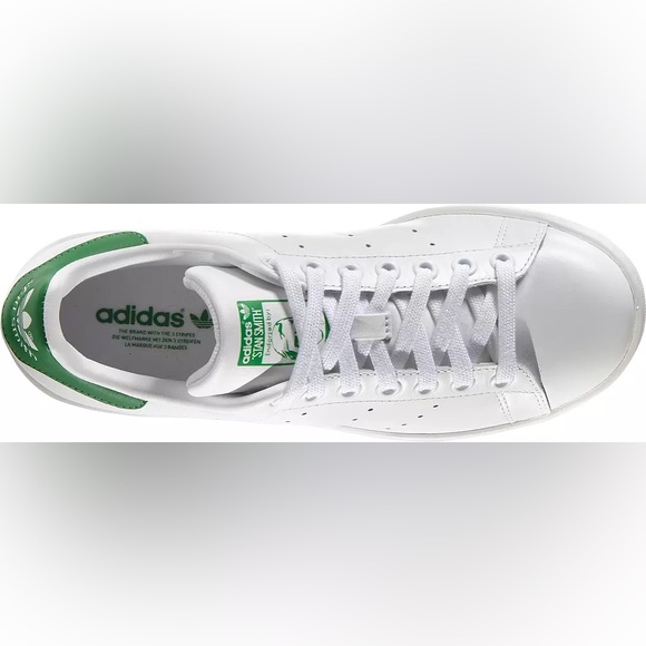 Adidas White & Green Originals Stan Smith Sneakers - Picture 3 of 10
